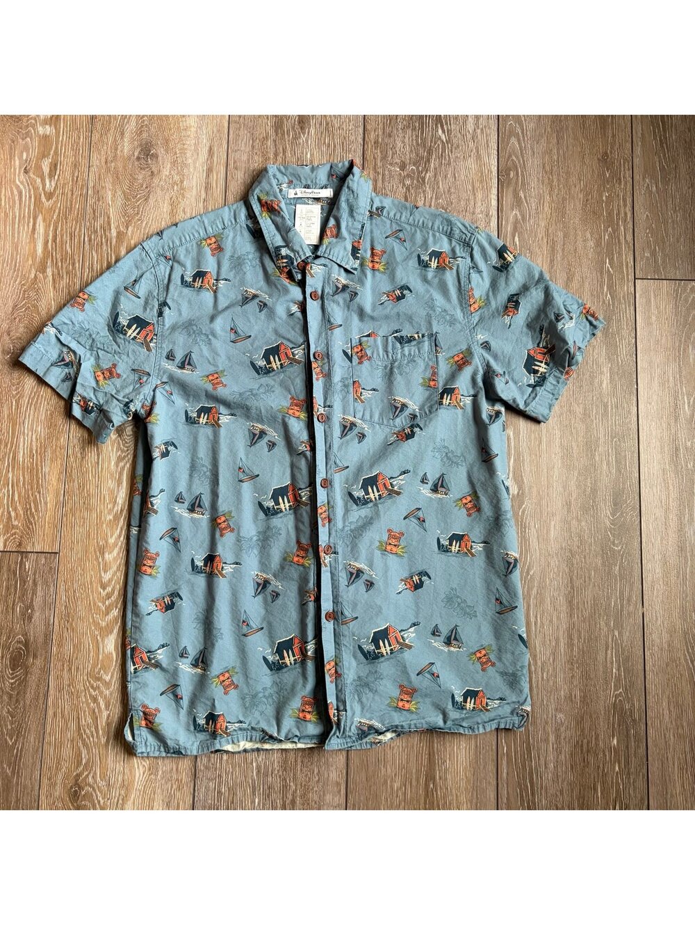 Disney Parks Hawaiian Tiki Aloha Shirt — Small
